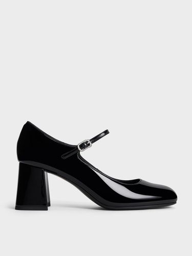 Charles & Keith - Escarpins Mary Jane verni à talon carré - Charles & Keith - Modalova