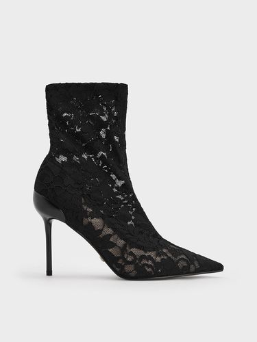 Charles & Keith - Bottines en dentelle et maille - Charles & Keith - Modalova