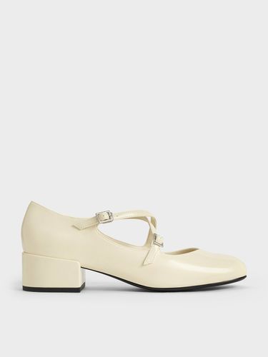 Charles & Keith - Mary Jane vernies à brides croisées et talon carré - Charles & Keith - Modalova
