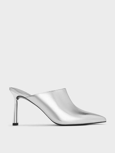 Charles & Keith - Mules à talon métallisées à bout pointu et haute empeigne - Charles & Keith - Modalova