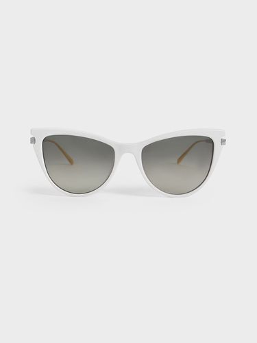 Charles & Keith - Lunettes de soleil yeux de chat angulaires en acétate recyclé - Charles & Keith - Modalova