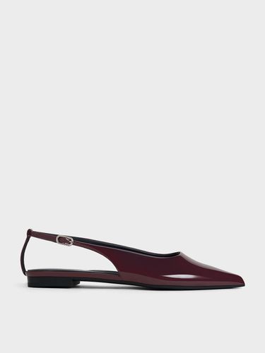 Charles & Keith - Chaussures vernies à bride arrière avec découpe et bout pointu - Charles & Keith - Modalova