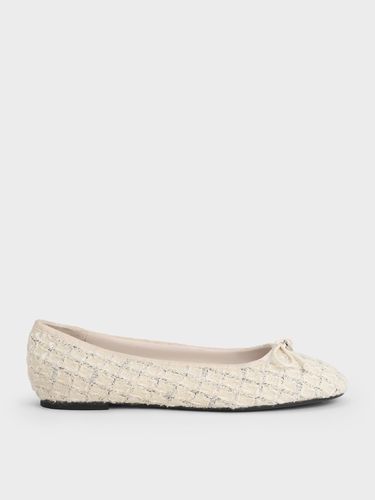 Charles & Keith - Ballerines en tweed à nœud - Charles & Keith - Modalova