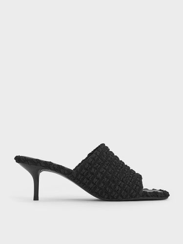 Charles & Keith - Mules texturées à talon de chaton Loren - Charles & Keith - Modalova