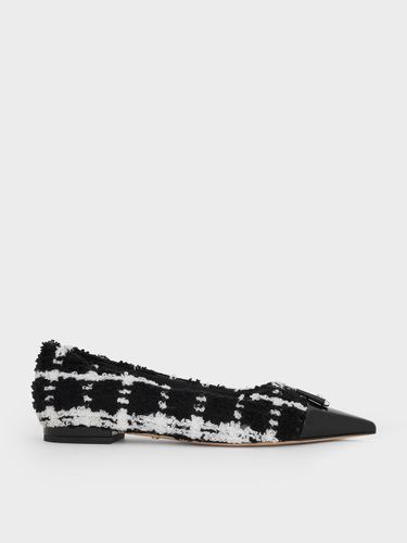 Charles & Keith - Chaussures plates en tweed et cuir à bout pointu contrastant Nina - Charles & Keith - Modalova
