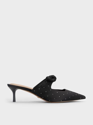 Mules à talon de chaton à pois et nœud Jayce - Charles & Keith - Modalova