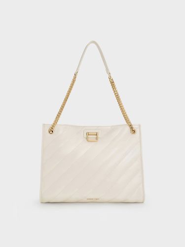 Charles & Keith - Sac cabas à empiècements et lanière en chaîne Neva - Charles & Keith - Modalova
