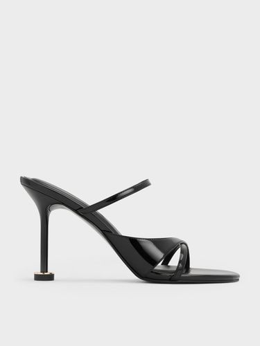 Charles & Keith - Mules à talon sculpté et lanières croisées en cuir verni Wynn - Charles & Keith - Modalova