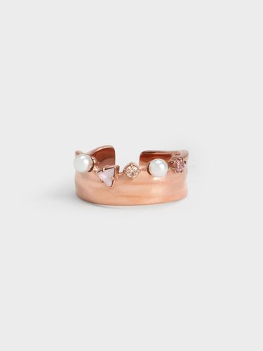 Charles & Keith - Bague large ornée de perles et de cristaux - Charles & Keith - Modalova