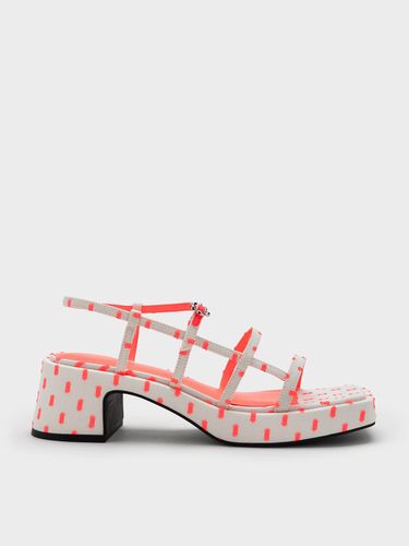 Charles & Keith - Sandales imprimées à lanières avec boucle en forme de fleur - Charles & Keith - Modalova