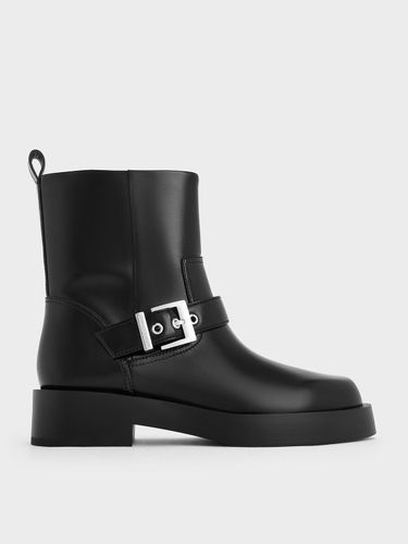 Charles & Keith - Bottines biker avec lanière à boucle - Charles & Keith - Modalova