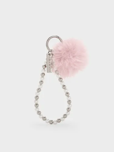 Charles & Keith - Breloque boule de poils à lanière en perles - Charles & Keith - Modalova