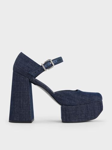 Charles & Keith - Escarpins d'Orsay en denim à plateforme Shayla - Charles & Keith - Modalova