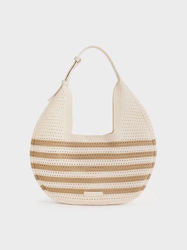 Charles & Keith - Sac hobo en maille à rayures Ida - Charles & Keith - Modalova