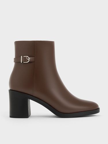 Charles & Keith - Bottines à talon carré et boucles latérales - Charles & Keith - Modalova