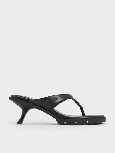 Charles & Keith - Mules tongs à lanières en V et talon oblique - Charles & Keith - Modalova