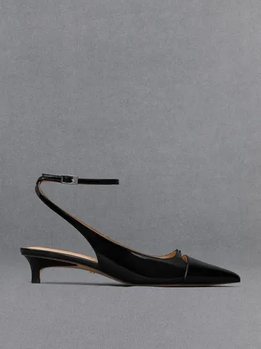 Escarpins en cuir à talon de chaton - Charles & Keith - Modalova