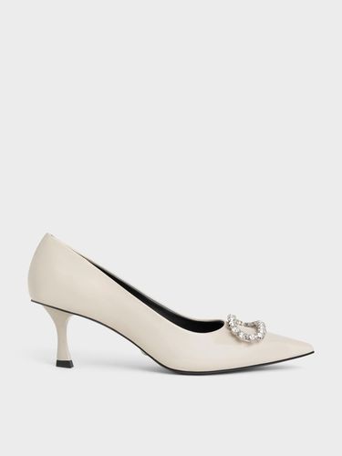 Charles & Keith - Escarpins en cuir verni ornés de bijoux - Charles & Keith - Modalova