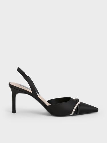 Charles & Keith - Escarpins en satin à bride arrière avec détail torsadé - Charles & Keith - Modalova