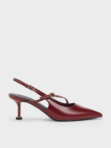 Charles & Keith - Escarpins vernis à bride arrière avec boucle et talon sculpté - Charles & Keith - Modalova
