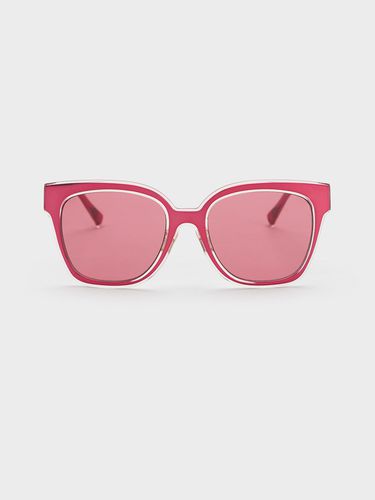 Charles & Keith - Lunettes de soleil oversize carrées à détail métallique - Charles & Keith - Modalova