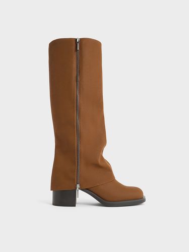 Charles & Keith - Bottes hautes texturées à fermeture latérale Louise - Charles & Keith - Modalova