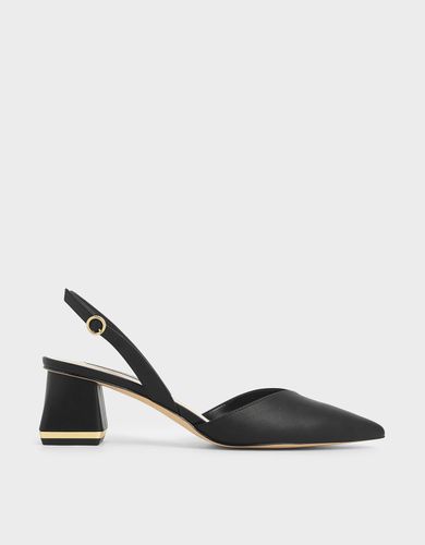 Escarpins slingback Katarina à talon métallisé - Charles & Keith - Modalova
