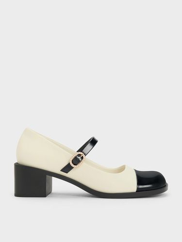 Charles & Keith - Mary Jane vernies bicolores à boucle ornée de cristaux - Charles & Keith - Modalova