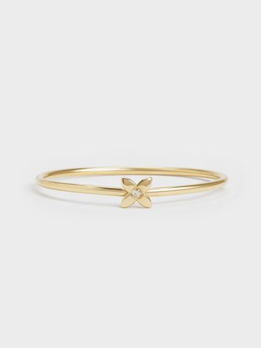 Charles & Keith - Bracelet jonc en cristal à motif floral Felicity - Charles & Keith - Modalova