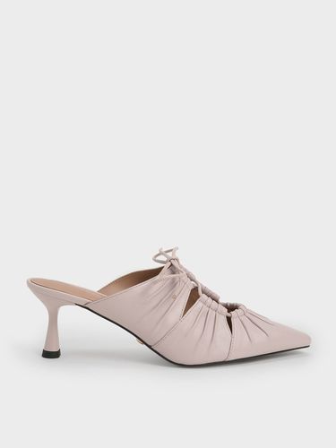 Charles & Keith - Mules en cuir avec noeud papillon froncé Landis - Charles & Keith - Modalova