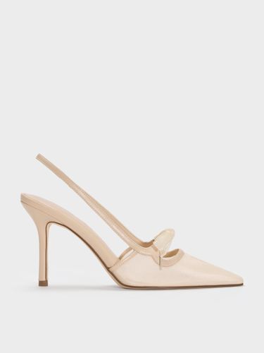Escarpins slingback à bout pointu et nœud en mesh Venetia - Charles & Keith - Modalova