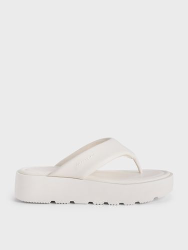 Charles & Keith - Sandales tongs à lanière en V et semelle plateforme - Charles & Keith - Modalova