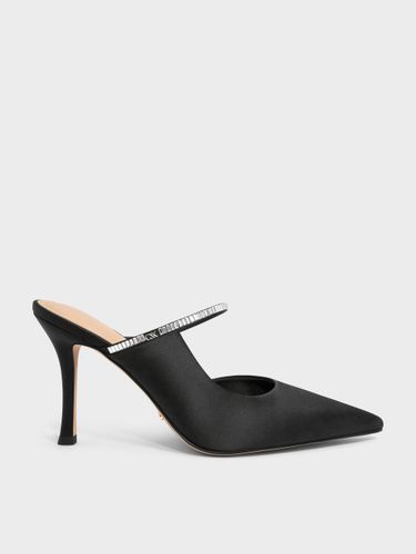 Mules d'Orsay à talons aiguilles et cristaux - Charles & Keith - Modalova
