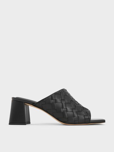 Charles & Keith - Mules tissées à talon et bout carré - Charles & Keith - Modalova