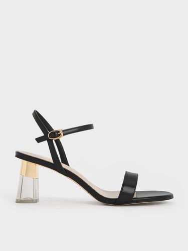 Charles & Keith - Sandales à talon trapèze transparent - Charles & Keith - Modalova
