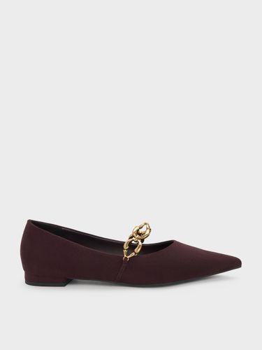 Ballerines en daim synthétique à détails métalliques - Charles & Keith - Modalova