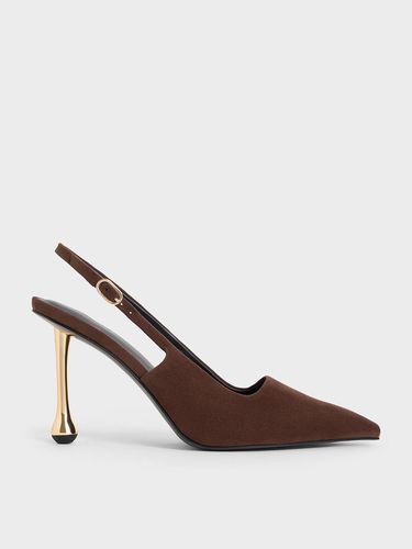 Charles & Keith - Escarpins à bout pointu en faux suède à talon sculpté - Charles & Keith - Modalova