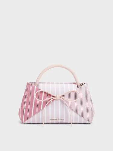 Sac à main à empiècements et nœud rayé Hazel - Charles & Keith - Modalova