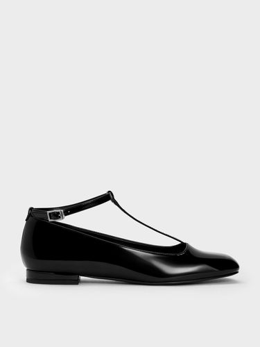 Charles & Keith - Ballerines salomés vernies à bride de cheville - Charles & Keith - Modalova