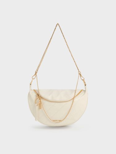 Charles & Keith - Sac bandoulière demi-lune effet froncé Philomena - Charles & Keith - Modalova