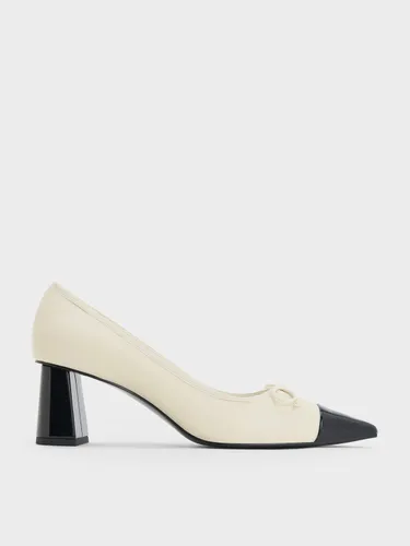 Charles & Keith - Escarpins à bout pointu contrastant et noeud - Charles & Keith - Modalova