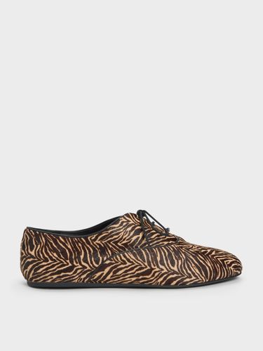 Derbies en Poil de Veau Imprimé Zèbre Pippa - Charles & Keith - Modalova