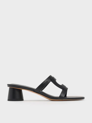 Charles & Keith - Mules à découpe et talon cylindrique - Charles & Keith - Modalova