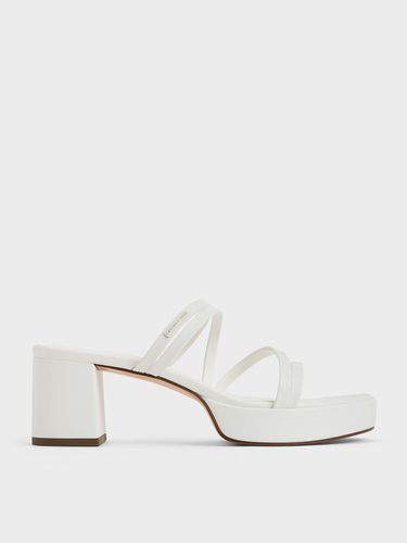 Charles & Keith - Mules à lanières et talon trapèze - Charles & Keith - Modalova