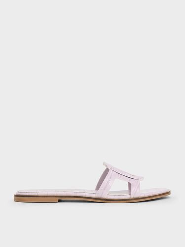 Charles & Keith - Claquettes à effet croco Easley - Charles & Keith - Modalova
