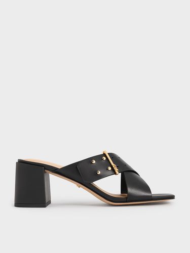 Charles & Keith - Mules à talon et bride croisées en cuir - Charles & Keith - Modalova