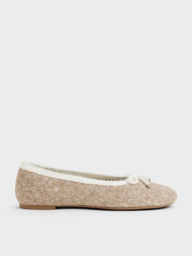 Ballerines Bicolores à Nœud en Maille - Charles & Keith - Modalova