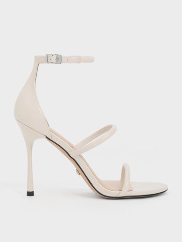 Charles & Keith - Sandales en cuir verni à talon et triple bride - Charles & Keith - Modalova