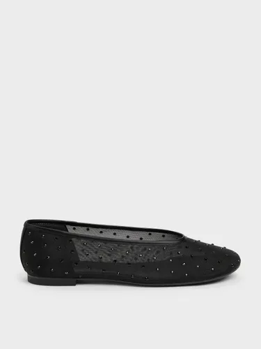 Ballerines en résille à cristaux - Charles & Keith - Modalova