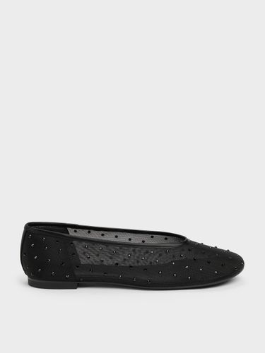 Ballerines en résille à cristaux - Charles & Keith - Modalova